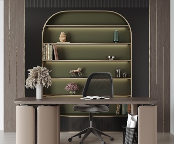 Modern Office Desk And Chair-ID:209609995