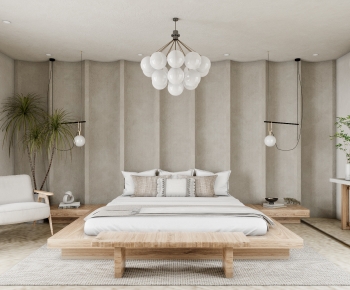 Wabi-sabi Style Bedroom-ID:373928074