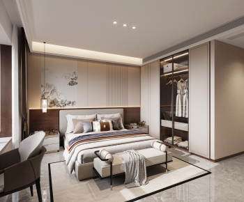 New Chinese Style Bedroom-ID:633220919