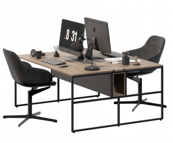 Modern Office Desk And Chair-ID:225150117