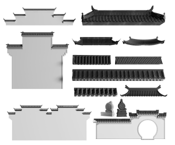 Chinese Style Building Component-ID:301384932