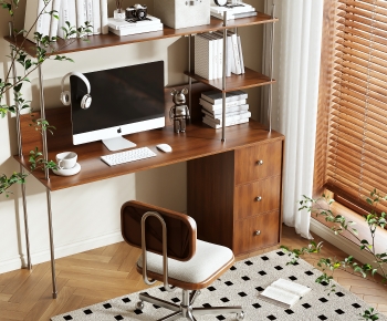 Modern Computer Desk And Chair-ID:315574882