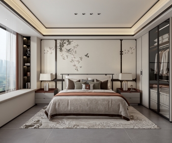 New Chinese Style Bedroom-ID:701038852