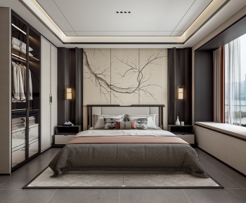 New Chinese Style Bedroom-ID:546828999