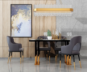 Modern Dining Table And Chairs-ID:706877951