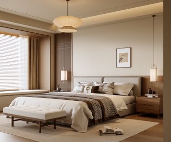 New Chinese Style Bedroom-ID:866510924