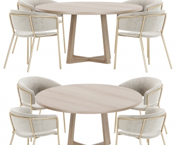 Nordic Style Dining Table And Chairs-ID:984370954