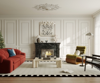 French Style A Living Room-ID:679888016