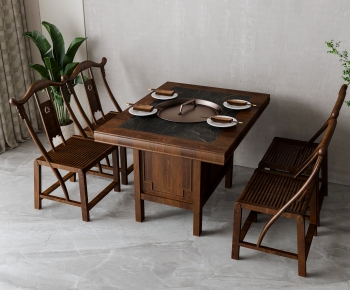 New Chinese Style Dining Table And Chairs-ID:102586983