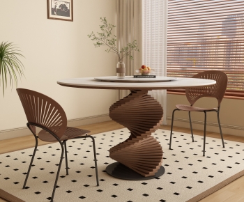 French Style Dining Table And Chairs-ID:738877062