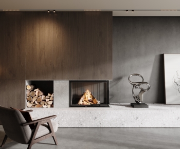 Modern Fireplace-ID:341237074