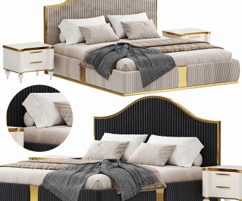 Modern Double Bed-ID:580840177