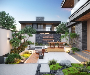 Modern Courtyard/landscape-ID:346193087