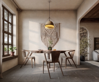 Wabi-sabi Style Dining Room-ID:349839932