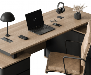 Modern Office Desk And Chair-ID:526302104