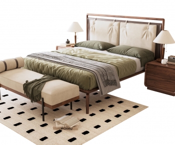 Nordic Style Double Bed-ID:320102934