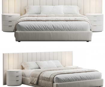 Modern Double Bed-ID:723490003