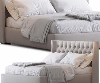 Modern Double Bed-ID:898971086