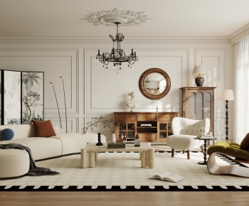 French Style A Living Room-ID:477859972