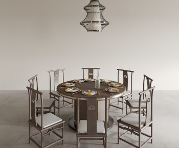 New Chinese Style Dining Table And Chairs-ID:523444899