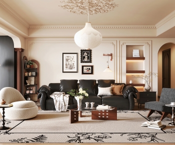 French Style A Living Room-ID:464921087