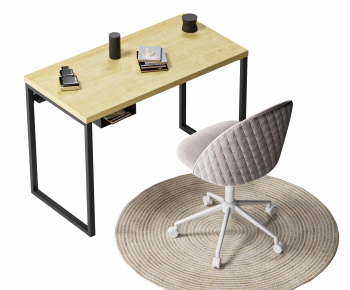 Modern Computer Desk And Chair-ID:524774072