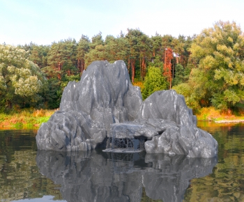 Modern Rockery Waterscape-ID:928440177