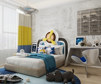 Modern Boy's Room And Son's Room-ID:684334043