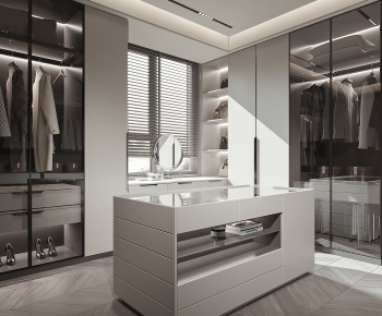 Modern Clothes Storage Area-ID:229438079