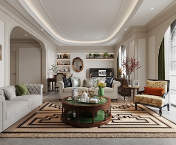 French Style A Living Room-ID:720843089