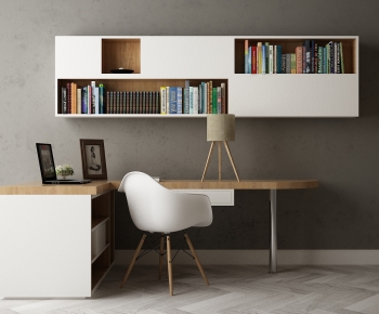 Modern Computer Desk And Chair-ID:777992966