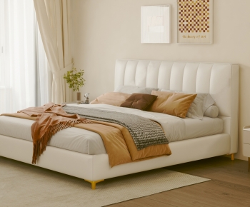 Modern Double Bed-ID:383213042