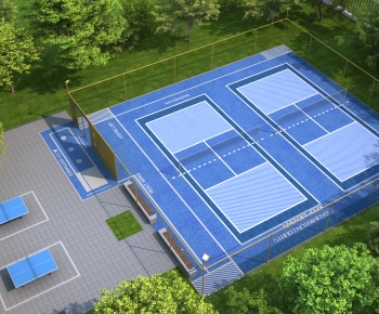 Modern Indoor Badminton Court-ID:539000992