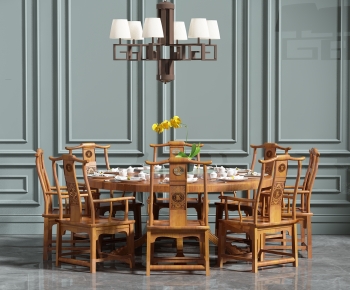 New Chinese Style Dining Table And Chairs-ID:992985965