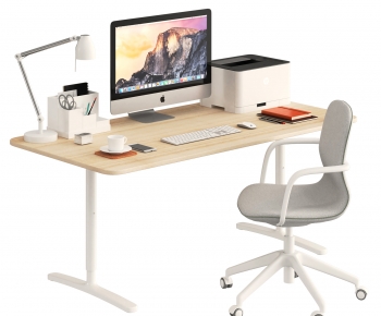 Modern Office Desk And Chair-ID:683410882