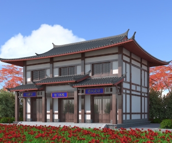 Chinese Style Building Appearance-ID:384599922