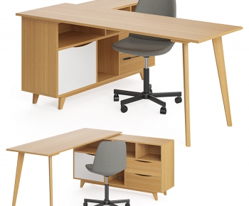 Modern Office Desk And Chair-ID:264273882