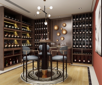 Modern Wine Cellar/Wine Tasting Room-ID:691282033