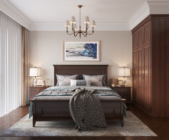 American Style Bedroom-ID:296421056