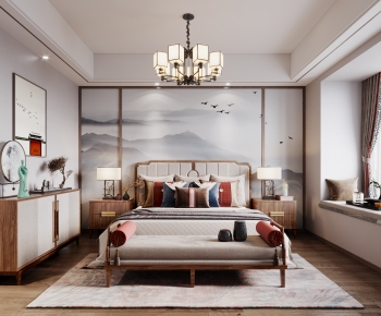 New Chinese Style Bedroom-ID:203540093