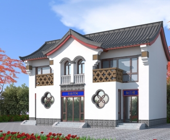 Chinese Style Building Appearance-ID:154509597