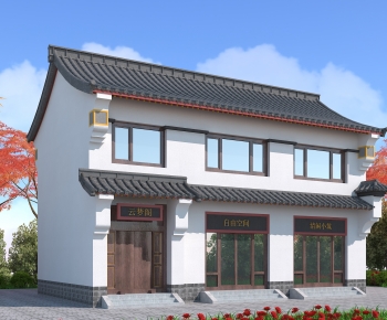 Chinese Style Building Appearance-ID:810837032