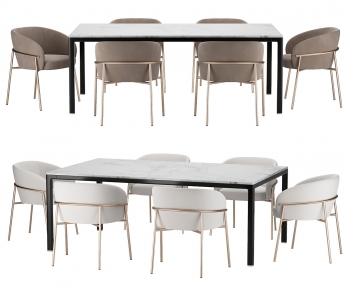 Modern Dining Table And Chairs-ID:605045084