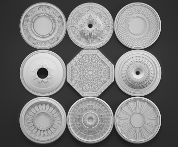 European Style Plaster Carved Top Plate-ID:410780969