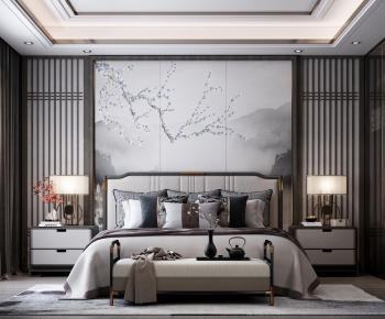 New Chinese Style Bedroom-ID:787288908