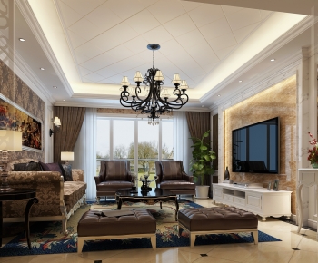 Simple European Style A Living Room-ID:886105068