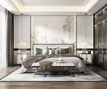 New Chinese Style Bedroom-ID:119096044