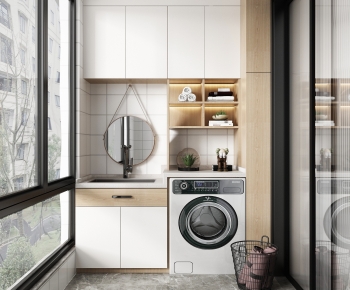 Nordic Style Balcony Laundry Room-ID:274089103