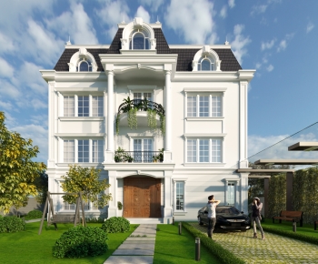 Simple European Style Detached Villa-ID:365916977