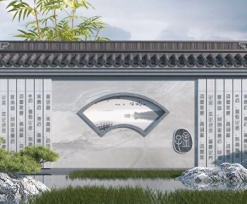 New Chinese Style Landscape Wall-ID:481213091